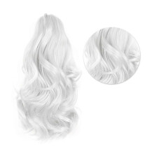 12" Ponytail Extension, Claw Clip Fake Pony Tails Wavy Curly Synthetic Hairpiece for Women Girls