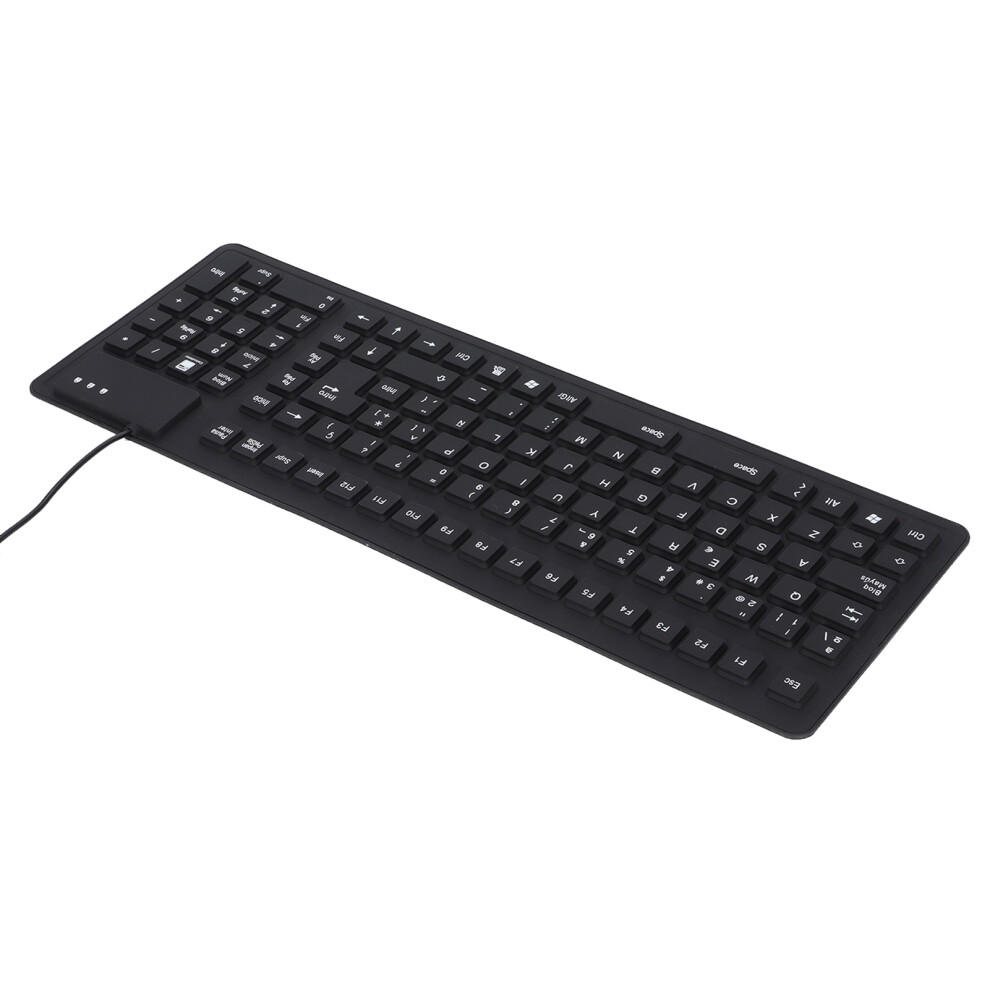Usb Wired Silicone Keyboard 108-Key Spanish Waterproof Foldable & Portable 4681390709269