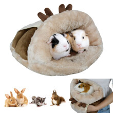 Guinea Pig Hideout – Cozy Fleece Cuddle Cave Bed for Guinea Pigs, Chinchillas, Sugar Gliders, Rats, Rabbits – Cage Accessory & Gift