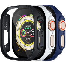 XiHAMA Kompatible Schutzhülle für Apple Watch SE/6/5/4 + Displayschutzfolie, schlanke Bumper-Hülle, 3er-Pack