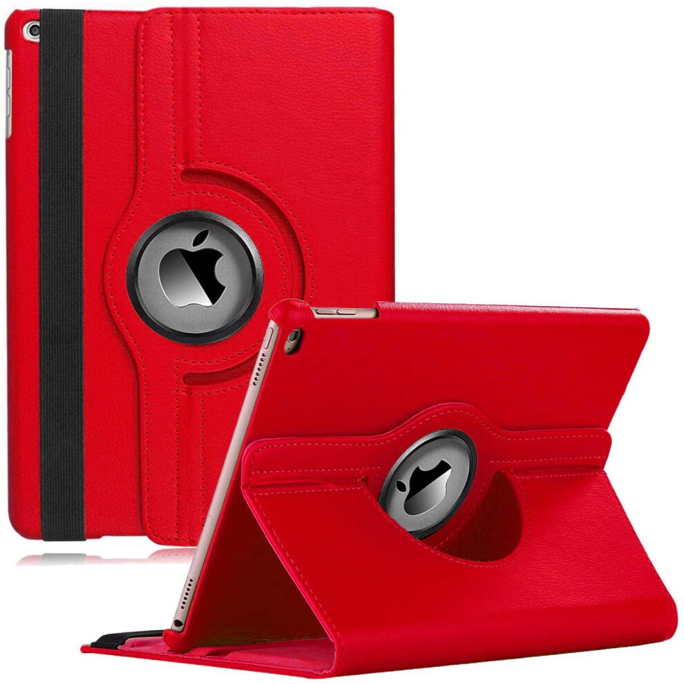 Ipad 9.7" Case (2017/2018) – 360 Rotating, Auto Wake/Sleep, Compatible With Ipad 6Th/5Th Gen & Ipad Air Red 9028731156965