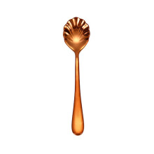 Shell Shape Stainless Steel Stir Spoon, Mini Dessert/Jelly/Espresso/Tea Spoon – Compatible with All Mugs