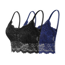 stuks kanten bralettes voor dames - strappy, rugloze, antislip camisole bh, kanten lingerie met bloemenprint voor dagelijks gebruik en als laagje