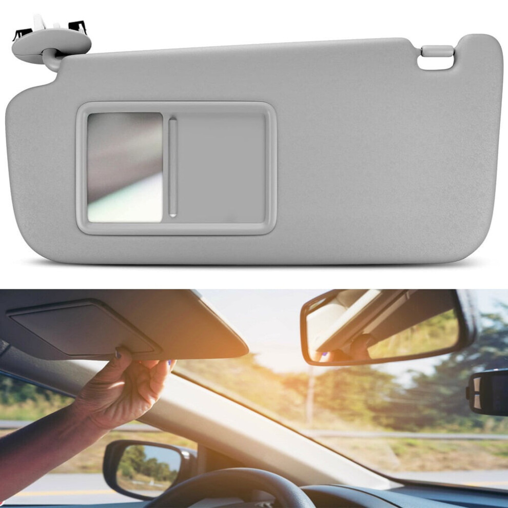 Left Driver Sun Visor Shade Shield W/ Mirror For 2007-2013 Toyota Corolla Beige 9028731156750
