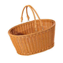Firewood Basket Wicker Large Storage Square Container Brown