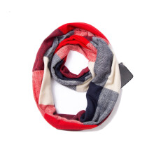 Women's and Couple's Fashionable Thick Warm Colorful Soft and Comfortable Checkered Zippered Pullover Scarf