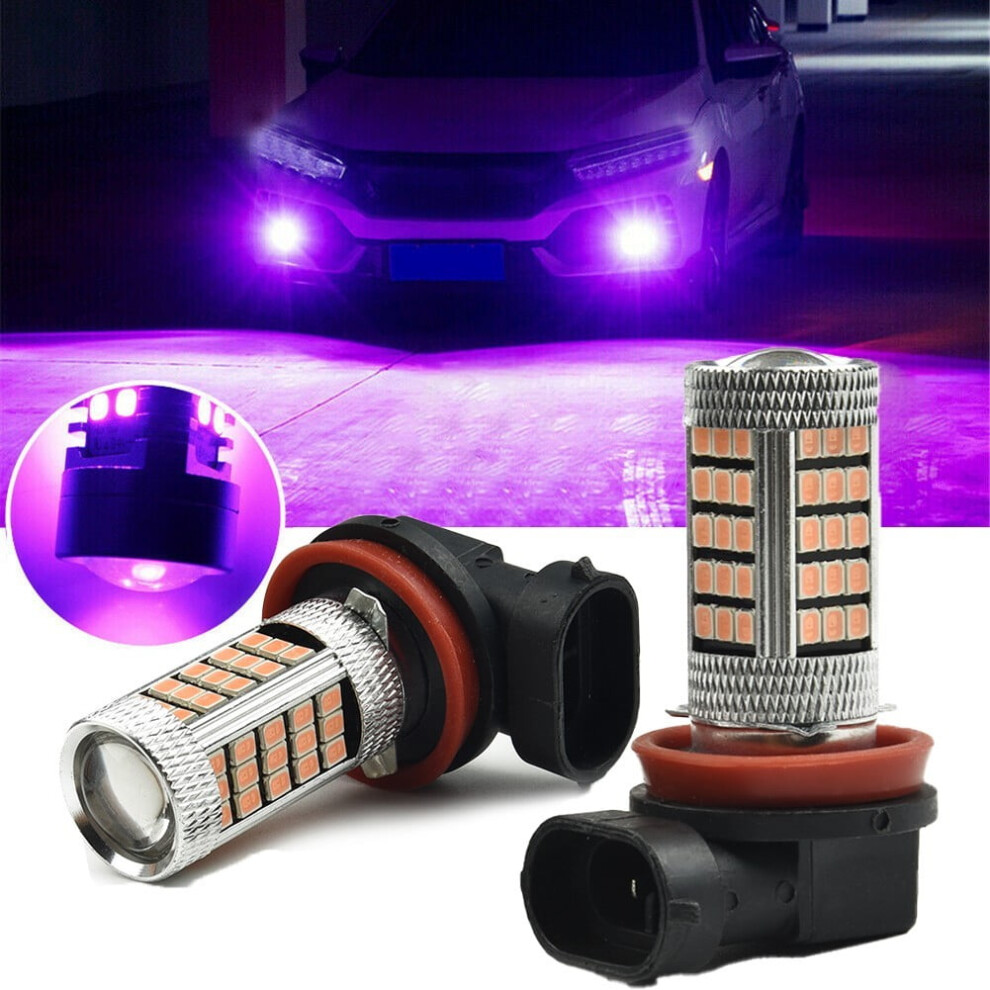 Universal H11/H8 Led Fog Driving Lights Drl Bulbs Car Accessories Pink/Purple 9028731155715