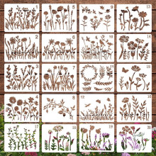 Garden Fence Large Flower Stencils-DIY Decoration 2024 New Reusable Floral Stencil For Painting On Wooden Wall Hedge Patterns
