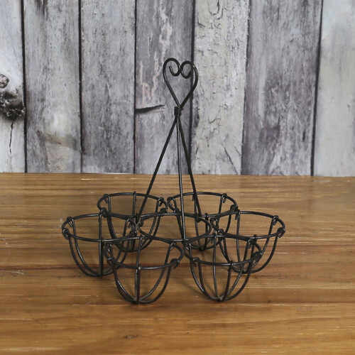 1Pcs Egg Organizer Iron Egg Gadgets for Dining Room Kitchen Black