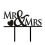 Διακόσμηση Τούρτας σε Στυλ Καρδιάς Mr & Mrs and Love για Γάμο / Επέτειο / Πάρτι Γενεθλίων 1