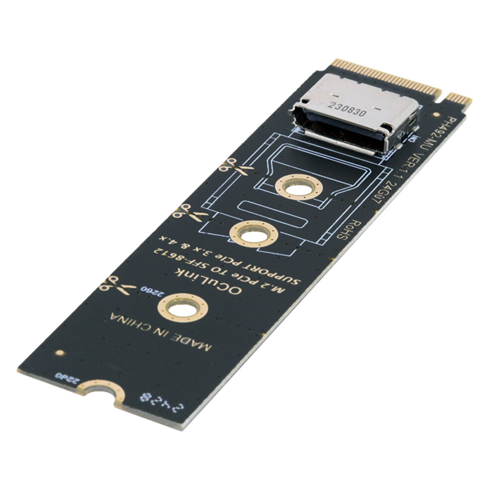 Cy 2280 Pci-E4.0 M.2 M-Key To Oculink Sff-8612 Sff-8611 Vertical Host Adapter For Nvme U.2 Ssd Egpu 9028731087412