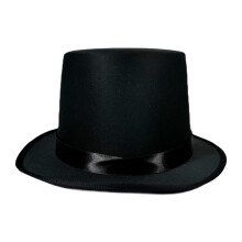 Sombrero de copa plano, sombrero de mago original para actuaciones en escenarios, clubes nocturnos y festivales, color negro.