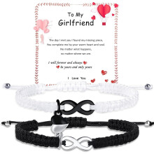 Passende, verstellbare Seilarmbänder für Paare – Valentinstags-, Jahrestags- und Weihnachtsgeschenke für Sie und Ihn, kompatibel mit allen