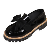 Mocassins noirs décontractés pour femmes, antidérapants, à enfiler, semelle épaisse compensée, confortables, pour le printemps et l'été, 1