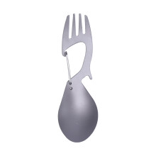 Titánová Spork – ľahká kempingová vidlička a lyžica, kompatibilná s batohmi, turistickým a zimným vybavením