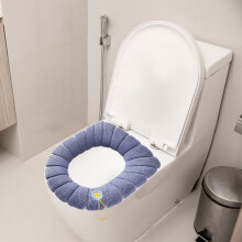 Gebreide toiletbrilhoes voor alle seizoenen, verdikte, warme toiletmat, badkamermat voor thuisgebruik.