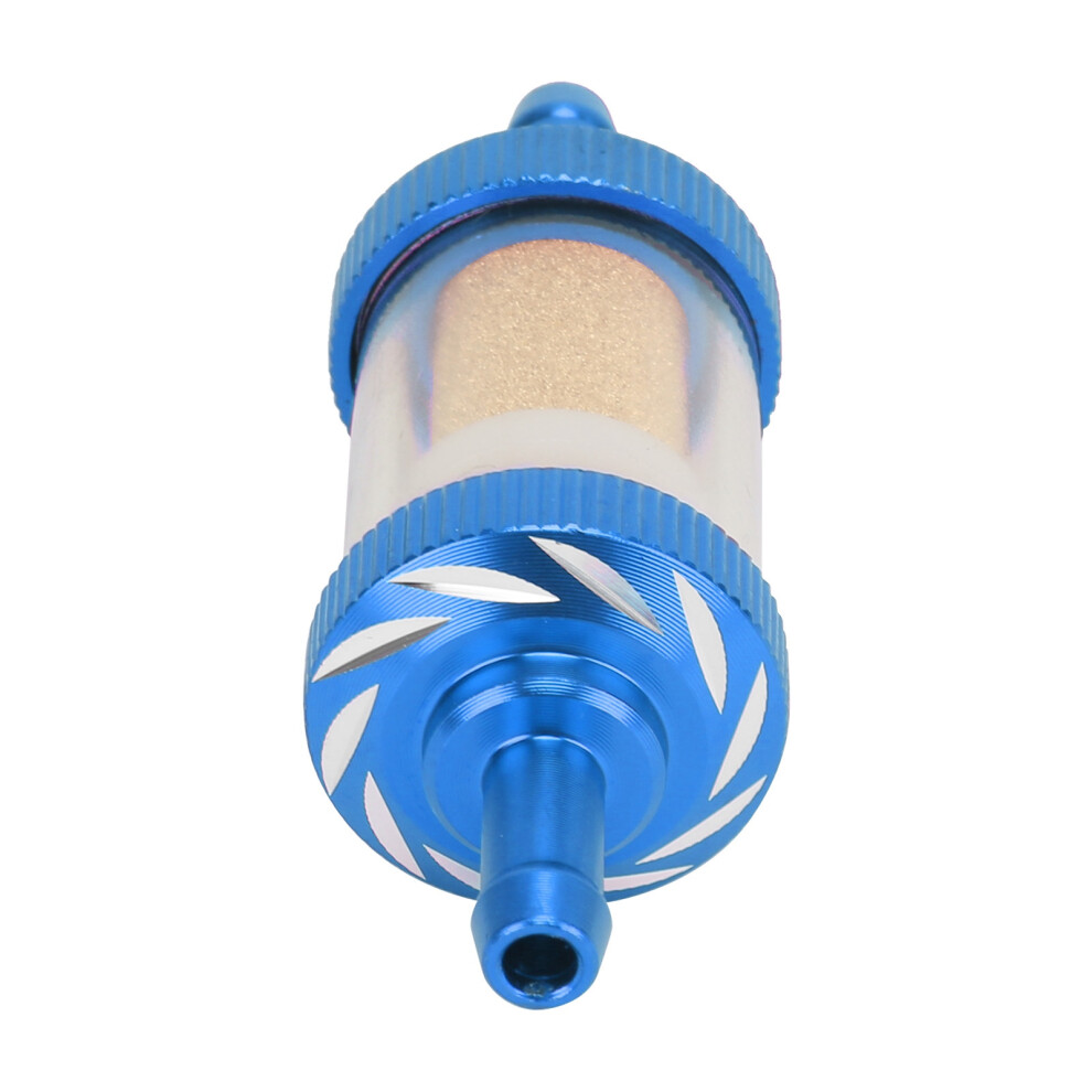 Motorcycle Fuel Filter Abs 6Mm Fuel Gasoline Filter Carving Blue 8481390709544