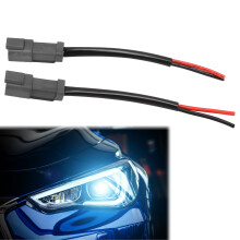 Universal 12V-24V Waterproof Male Socket Harness for Headlights & Fog Lamps