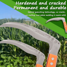 Thickened Manganese Steel Sickle Head, Double-Sided Blade, High-Temp Quenched, Adjustable Nut – Compatible with Standard Handles