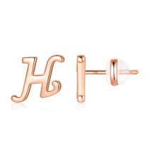 925 Sterling Silver Initial Stud Earrings Hypoallergenic