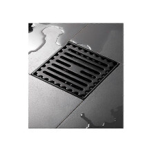 Drain de douche carr amovible pivotant en acier inoxydable avec couver
