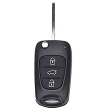 Capa para chave de carro de fácil instalação, substituição para chave Hyundai Kia com slot para chip imobilizador.