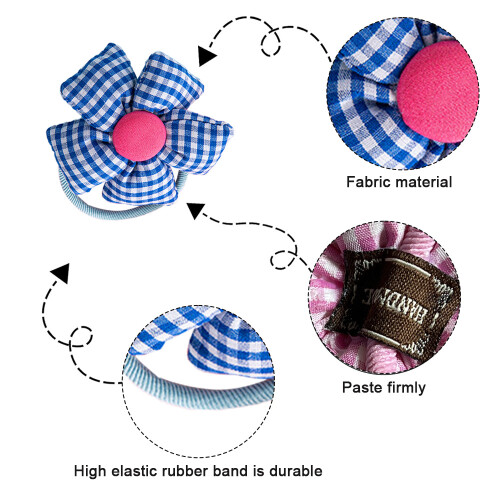 Λαστιχάκια μαλλιών Gingham για κορίτσια, αντιολισθητικά κλιπ αλιγάτορα με κλείσιμο 2