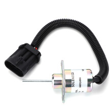Kraftstoffabschaltmagnet aus Aluminium, schwarz, Ersatzteil für Bobcat & Kubota Skid Steer
