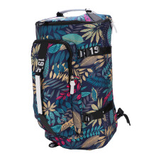 Blauer Ahornblatt Polyester-Rucksack, Große Kapazität Outdoor-Reisetasche