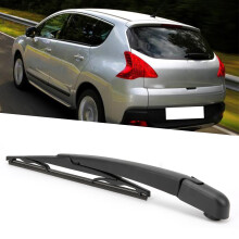 Rear Windshield Wiper Arm Blade Set for Peugeot 3008 2009–2016 Black