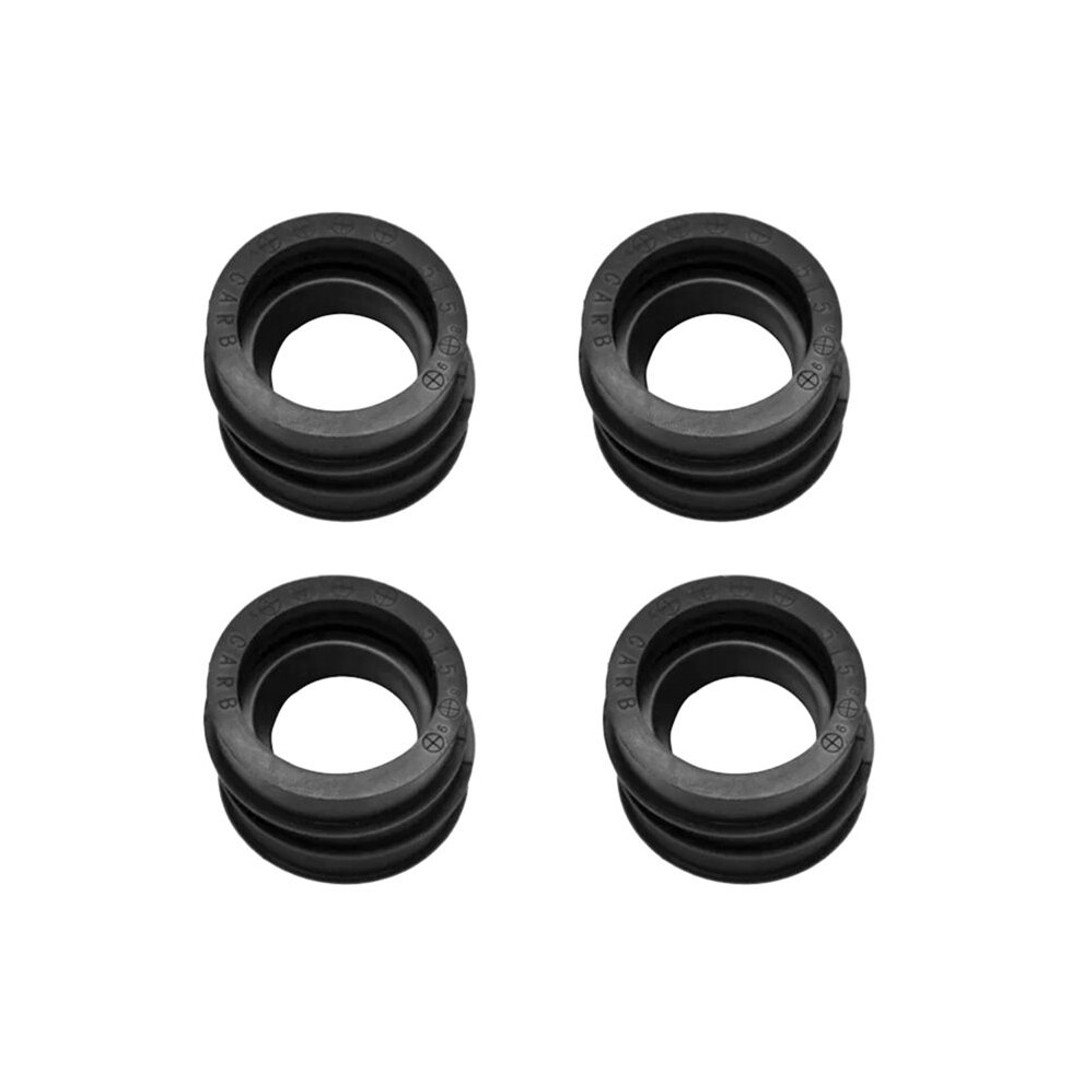 4Pcs Carburetor Interface Adapter Intake Manifold For 600R Ninja600 Zx600 Gpx600r Gpz600r Zx500 Gpx500r Black 6031466141819