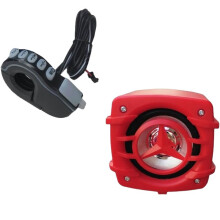 Nieuwe Brede Druk 12-96V Motorfiets Stuur Audio Elektrische Auto Aangepaste Subwoofer Auto Luidspreker Rood