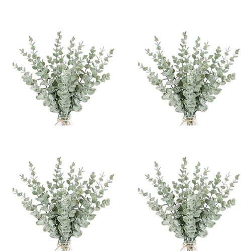 72 Pieces of Eucalyptus Stems Artificial Eucalyptus Leaf Stems True Gray Green Touch Leaf Branches