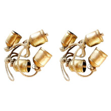 8X Laiton Vache Shabby Chic Style Rustique Simple Métal Suspendu Géant Vache Cloche Décorations