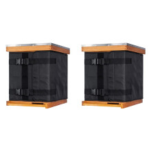 2X Winterbijenkorfwikkel voor Bijenkorven met 10 en 8 Frames, Verstelbare Bijenkorfwikkel van 600D Oxford-Doek voor 2 Diepe Bijenkasten