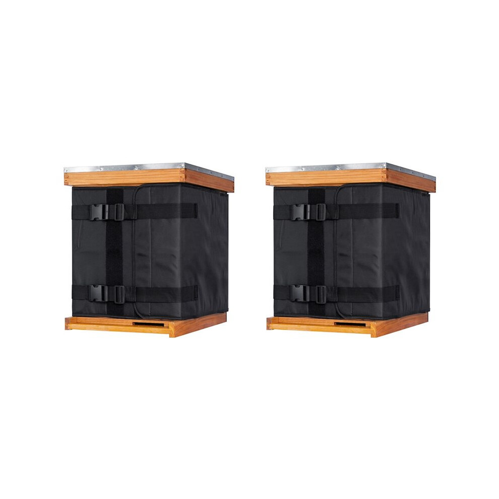 2X Winter Bee Hive Wrap For 10 And 8 Frame Beehives, 600D Oxford Cloth Adjustable Beehive Wrap For 2 Deep Hive Boxes 6033546778465