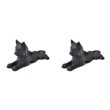 2X Cast Iron Cat Door Stop Vintage Decor Design Stooper Floor Stopper Decorate Windproof
