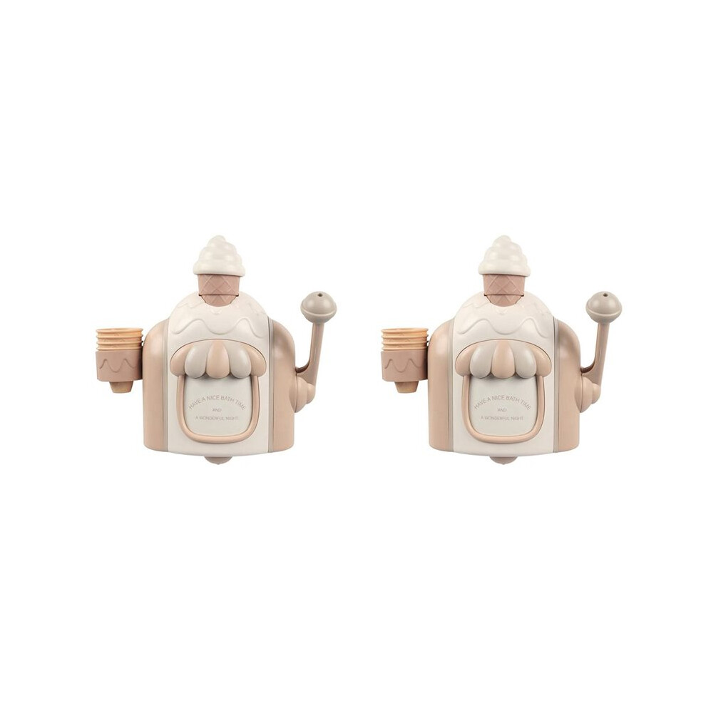 2X Ice Foam Machine Car Bath Toys Toddler Ice Maker Bubble Foam Machine Powerful Suction B Cream 6031625828643