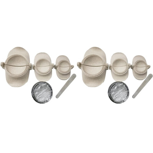 6X Dumpling Maker, Empanadas Press Mold Maker Set with Dough Cutter and Stuffing Spoon, Empanada Molds