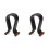 2X U Shape Leather Headphone Holder Tabletop Support Headset Display Stand for PC Gaming Earbuds Shelf Hanger,Black 1