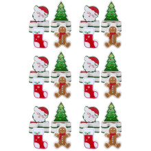 48 Pcs Christmas Sponges Kitchen Dual Sided Dish Sponges for Washing Dishes Santa Christmas Tree Gingerbread