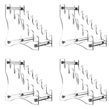 4X Exhibidor de Cuchillos de Acrílico - Estante para Cuchillos Desmontable de 6 Niveles, Estante Liviano para Guardar Cuchillos de Bolsillo