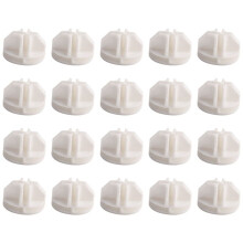 20 Stuks Rasterkubusconnector Abs-Connectoren voor Draadkubusopslagrekken (Wit)