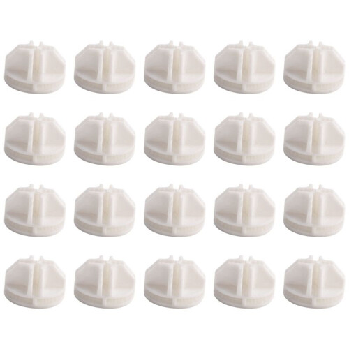 20 Pcs Grid  Connector Abs Connectors For Wire  Storage Shelving (White)
