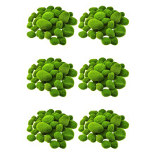 192PCS 5 Size Artificial Moss Rocks Decorative Green Moss Balls Fake Moss Decor for Floral Arrangements Gardens
