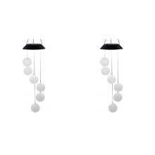 2X Solar Light Zmiana Koloru LED Garden Yard Wiszące Oświetlenie Dekoracyjne Zasilane na Zewnątrz Dzwonki Wiatrowe Wodoodporne Lampy