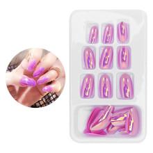Artificial Fake Nails Coffin Long Glitter Tips 12 Sizes DIY Nail Art AU
