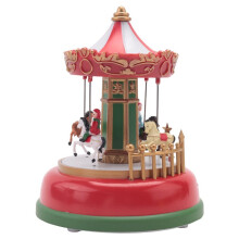 Xmas Glowing Music Carousel Ruota Panoramica Regali di Natale Regali Della Vigilia di Natale Ornamenti di Natale Regali per la Decorazione Della Casa