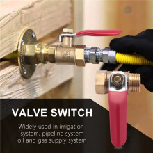 8PCS 1/4 Inch Heavy Duty Brass Valve Shut Off Male and Female NPT Thread Pipe Fitting