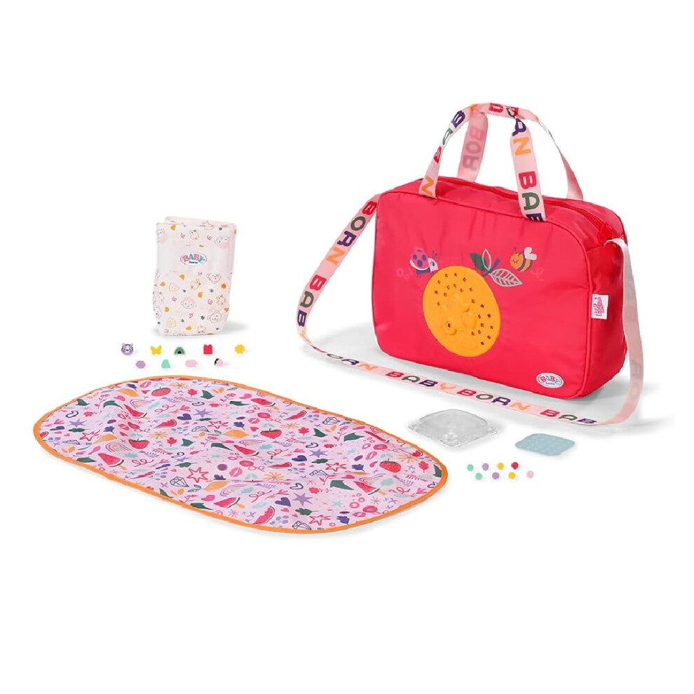 Changing Bag, Nappies, Changing Mat, Storage Box & Pins Baby Born